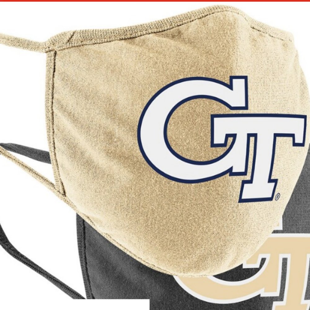Georgia Tech Yellow Jackets Colosseum Adult Logo Face Covering 2-Pack
